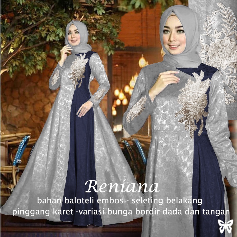 HOPYLOVY - Gamis Syari Jumbo LD 110 Terbaru Reniana