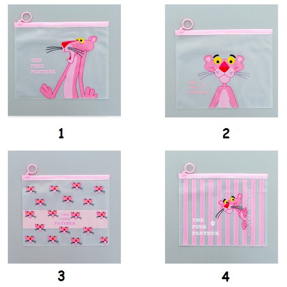 

ZIPPER BAG TRANSPARAN PINK PANTHER / TEMPAT PENSIL PANTHER