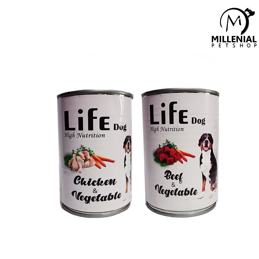 Makanan basah Anjing kaleng Life dog 375 gr wet food 375gr no pedigree