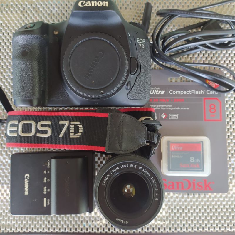 [Rekomendasi Shopee] Kamera Dslr Canon 7D Kit Fix Second Mulus Camera Digital Semipro Terbaik Siap Pakai-Paket Lengkap