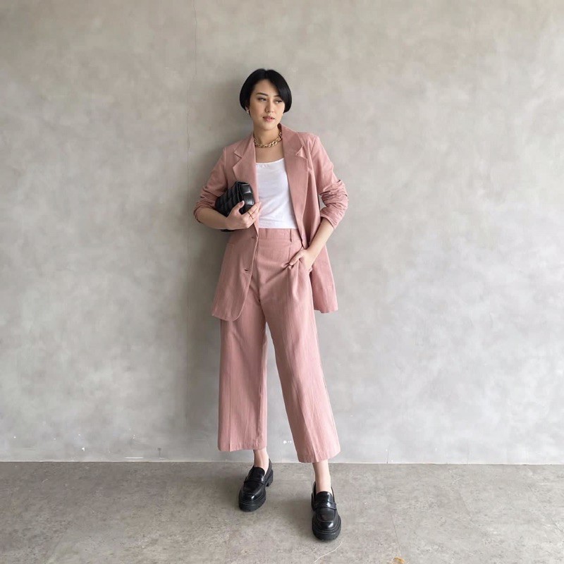 TRICK & TRICKY NARA BLAZER DUSTY PINK