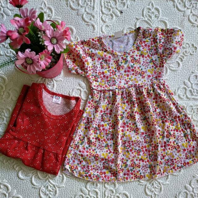 Dress Anak Bahan Kaos, Cantik/size S M L