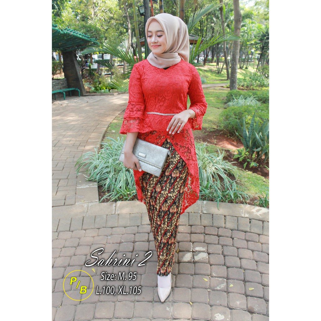 Set Kebaya Panjang Plisket Aneka Pilihan Warna