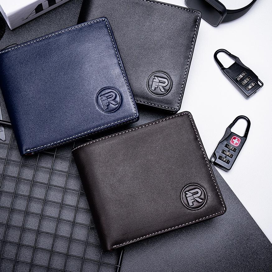 Dompet Lipat Pria Keren Kulit Asli Original Laki Laki Branded Warna Polos Berkualitas Free Box Cowok