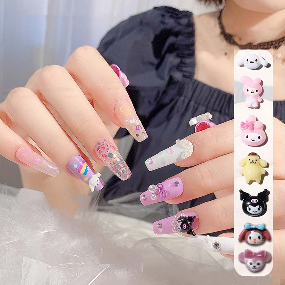 Mxbeauty Hiasan Kuku 3d Diy Bentuk Kartun Kucing / Anjing Model Jepang Untuk Nail Art