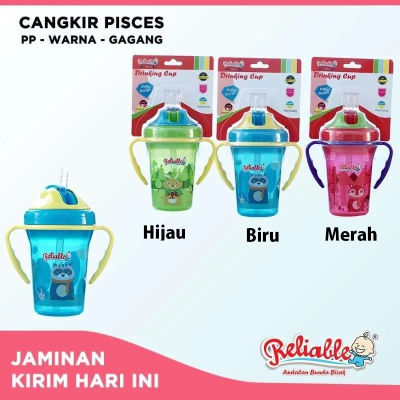 Reliable Cangkir Pisces RCM6402 Botol Straw Cup Training Cup Botol Minum Anak BPA FREE