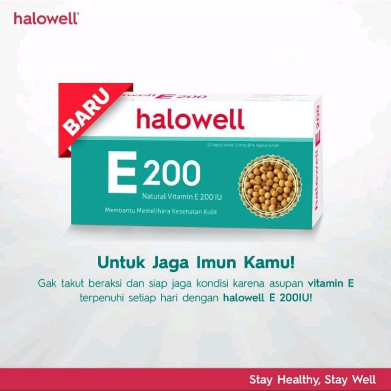 HALOWELL VITAMIN E 200 VE200 ISI 2 STRIP