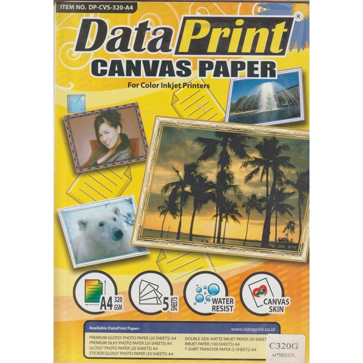 DATAPRINT PAPER CANVAS A4 320gr