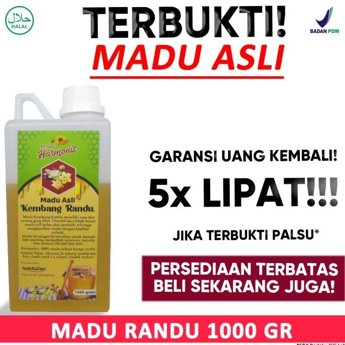 

TERBARU Harmonis Madu Randu 1Kg 1000Gr ASLI By Indokuliner/MINUMAN COLLAGEN/MINUMAN YOYIC/MINUMAN DIET/MINUMAN PEMUTIH BADAN/MINUMAN KOREA/MINUMAN KEMASAN/MINUMAN KALENG/MINUMAN KOTAK/MINUMAN SEHAT HERBAL/MINUMAN SEHAT UNTUK TUBUH/MINUMAN SEHAT