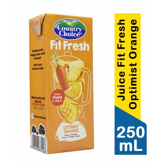 

COUNTRY CHOICE FIT FRESH JUS BUAH 250ML KEMASAN KOTAK ORIGINAL SOSRO ECERAN 1 PCS