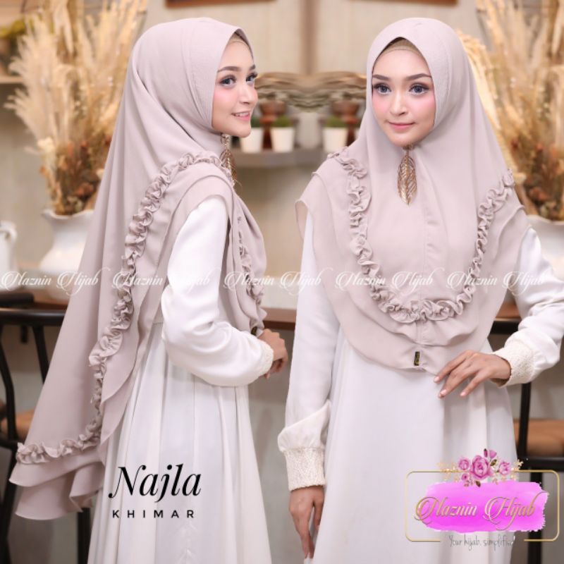 Khimar jilbab Ceruty Najla by Naznin hijab