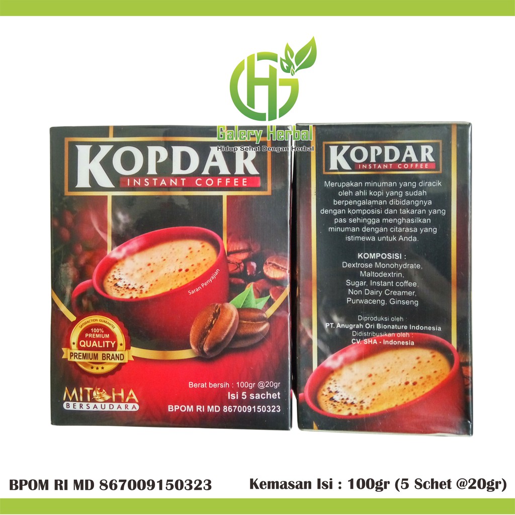 KOPI KOPDAR STAMINA PRIA DEWASA JAMINAN 100% ORIGINAL | KOPDAR INSTAN COFFEE