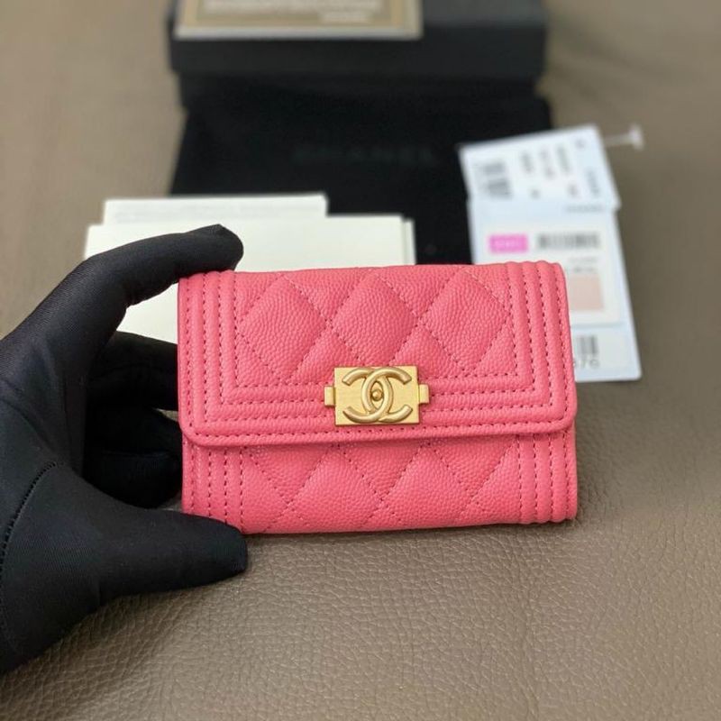 CHANEL FLAP CARDHOLDER / NAME CARD LEBOY CAVIAR & LAMBSKIN ORIGINAL