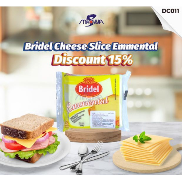 PROMO DISC 15%  BRIDEL CHEESE SLICE EMMENTAL - (KHUSUS GOSEND AREA BALIKPAPAN) - DC011