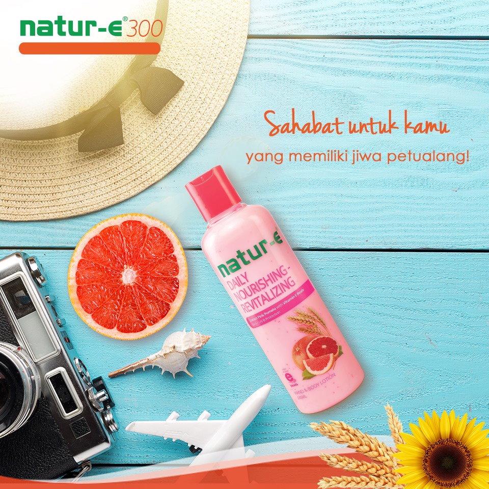 ORIGINAL Natur-E 300 IU Revitalizing Hand Body Lotion Isi 100ml &amp; 245ml / Natur E / LEDI MART