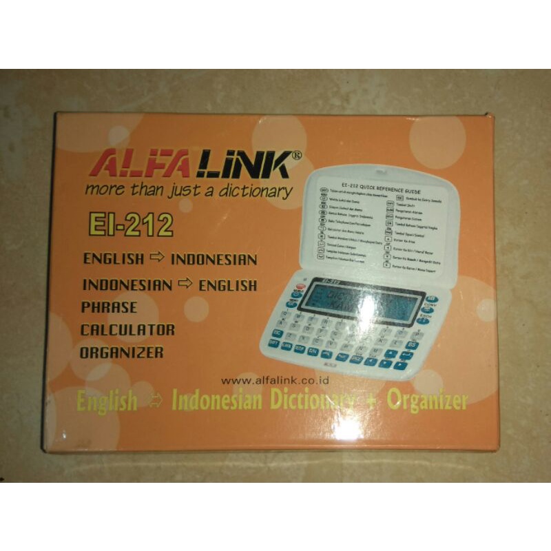 

Alfa Link EI-212 - Kamus Penerjemah Translator Kalkulator Alat Serbaguna Lengkap dengan Baterai