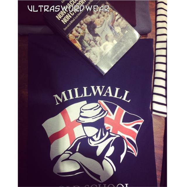 Tshirt baju kaos millwall old school hooligans england inggris hooligan ultras word fight
