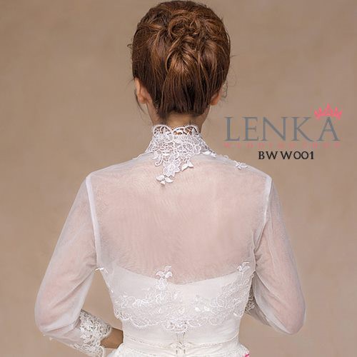 [PRODUK FAVORIT] BOLERO CARDIGAN WEDDING PESTA LENGAN PANJANG RENDA WANITA BWW001