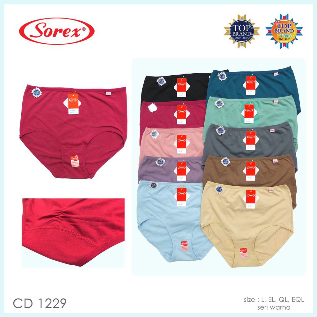 CD SOREX 1229 SOFT &amp; COMFORT Wanita Dewasa | Celana Dalam Sorex Underwear Perempuan Pakaian | Sguna Eceran Satuan