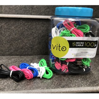 Kabel Data Vito Bulat Micro Cable High Speed warna warni