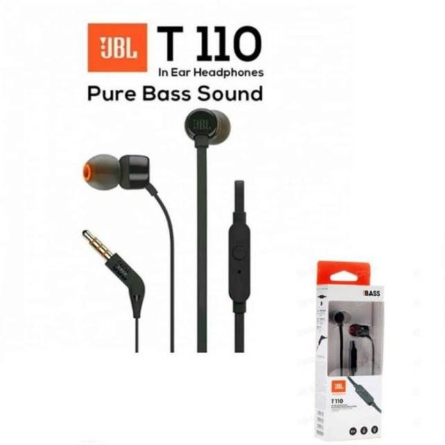 JBL T110 Original Garansi Resmi IMS In Ear Earphone Headset JBL