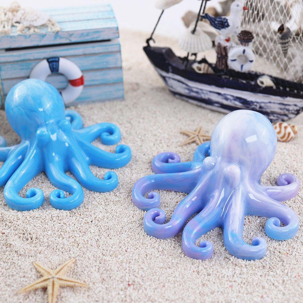 R-flower Ocean Octopus Silicone Mold Cetakan Tanah Liat Epoxy Hadiah Xmas Casting Mold