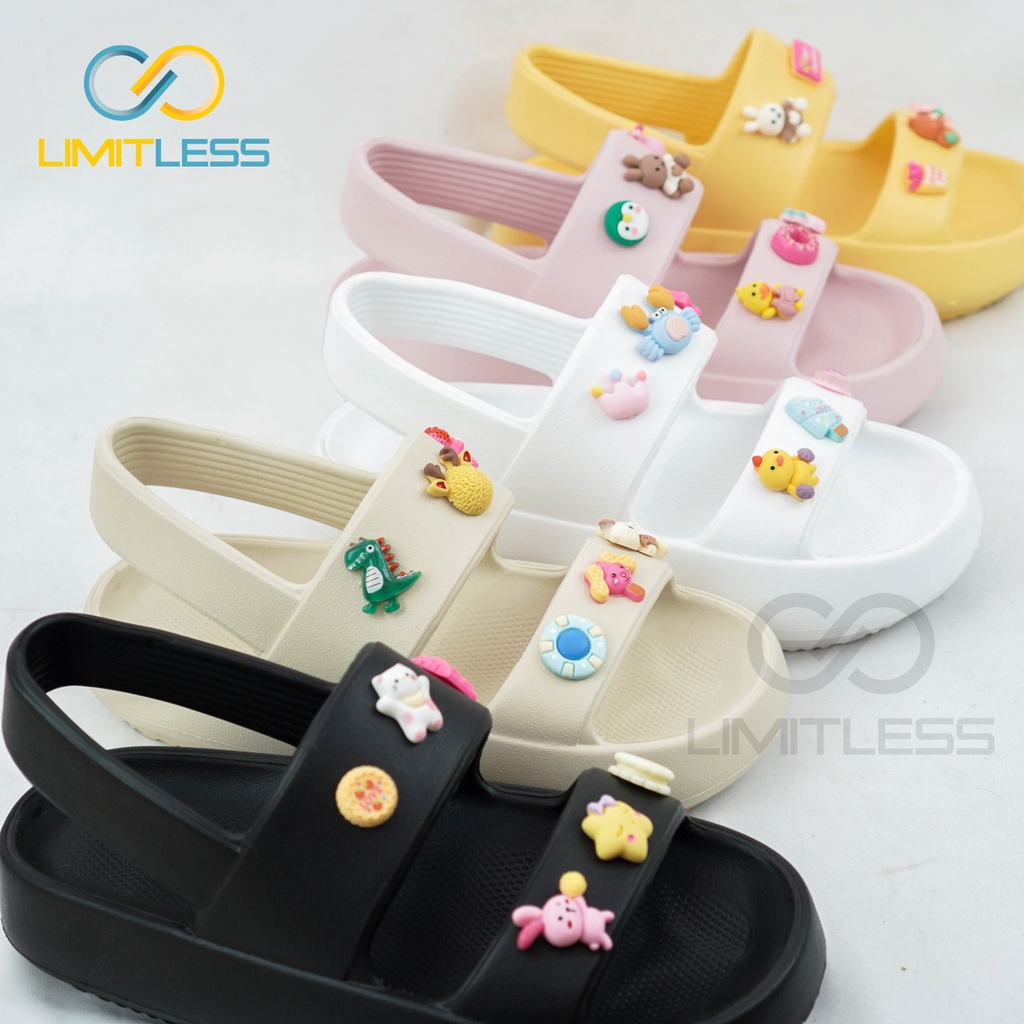 Sandal Gunung Wanita Korea Lalisa Limitless Sendal Tali Wanita EVA Empuk Elegant Sepatu Sandal Wanita Slip On Outdoor