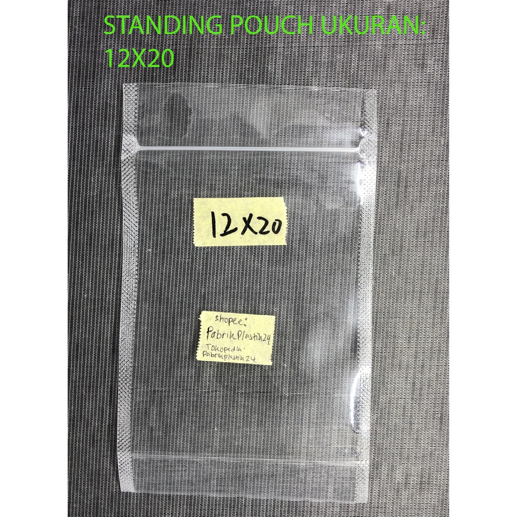 STANDING POUCH DOUBLE SEAL 12x20 50lembar