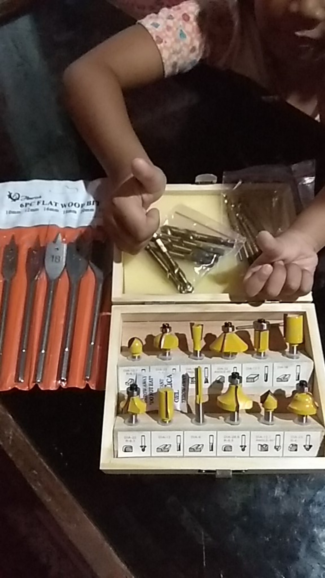 Mata Bor Kipas Set 6 Pcs - Matabor Kayu Flat Wood Bits