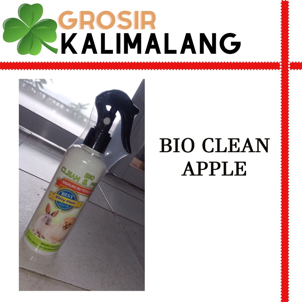 Kitty Plus Bio Clean &amp; Fresh Penghilang Bau Pesing &amp; Kotoran 250ml - Apple
