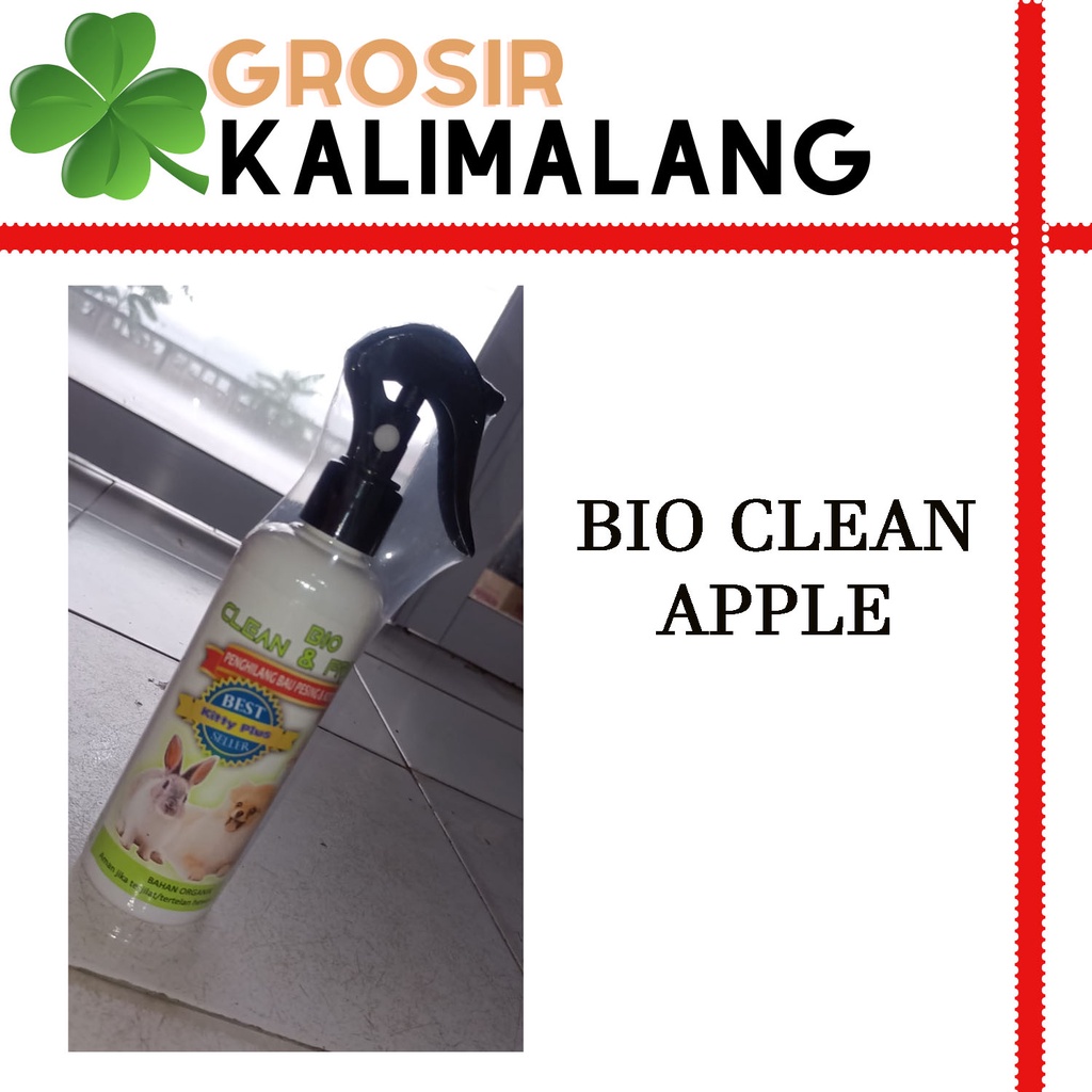 Kitty Plus Bio Clean &amp; Fresh Penghilang Bau Pesing &amp; Kotoran 250ml - Apple