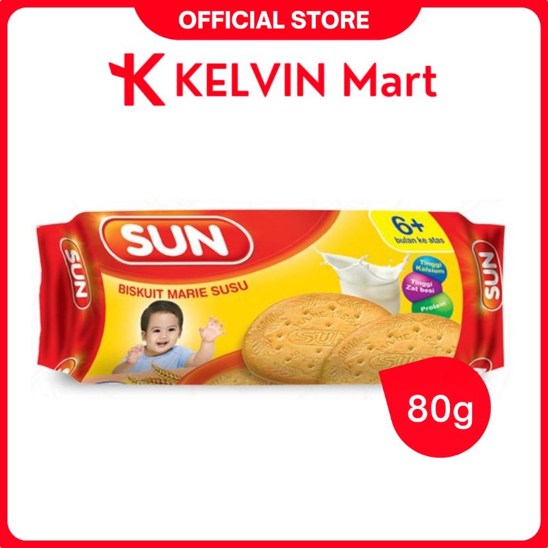 

SUN Marie Biscuit Sun Rasa Susu Pck 80g | KELVIN Mart