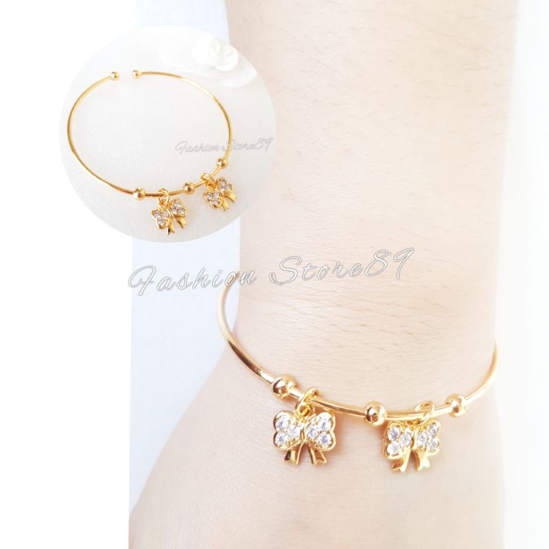 Fashion Bestseller impor Gelang Bangle Flexibel  dewasa Perhiasan lapis emas 18K Xuping Yaxiya