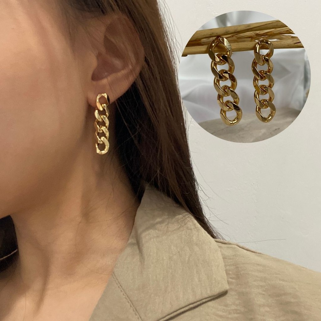 Beatrice Chain Earrings / Aksesoris Anting Wanita Anting Korea Murah / Fashion Earrings / Anting Rantai / Chain Earrings / Anting Bunga / Anting Mutiara