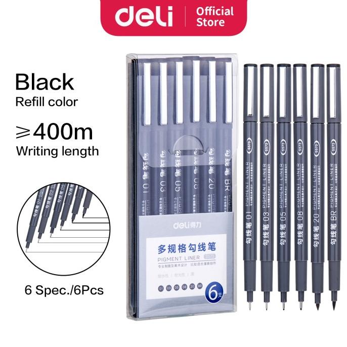 

TERMURAH Deli Pigment Liner / Spidol Dengan 6 Pilihan Ketebalan S573/PULPEN GEL/PULPEN LUCU/PULPEN 1 PACK/PENSIL WARNA/PENSIL 2B/PENGHAPUS JOYKO/PENGHAPUS LUCU/RAUTAN PENSIL PUTAR/RAUTAN ELEKTRIK/SPIDOL WARNA/SPIDOL PERMANEN/SPIDOL WHITEBOARD/CORRECTION