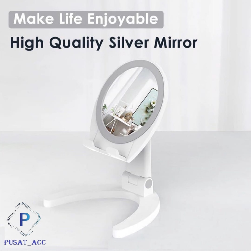 HD47-Cermin Makeup Stand Hp Meja mini portable