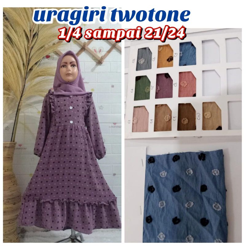 (2-10 tahun) GAMIS CRINKEL URAGIRI TERBARU ANAK PEREMPUAN/KRINGKLE URAGIRI ANAK PEREMPUAN/BAJU GAMIS