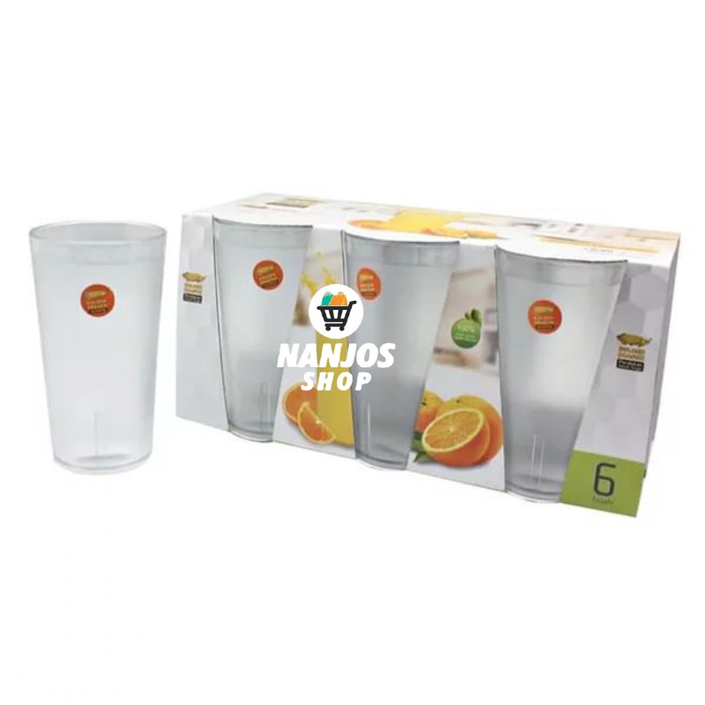 Golden Dragon Gelas Plastik Kulit Jeruk 5,8 Inci 550 ml 841 Per Pcs