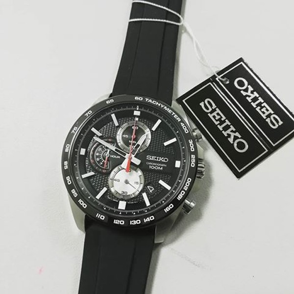 Seiko Quartz SSB287P1 Chronograph Rubber Strap - Jam Tangan Pria SSB287