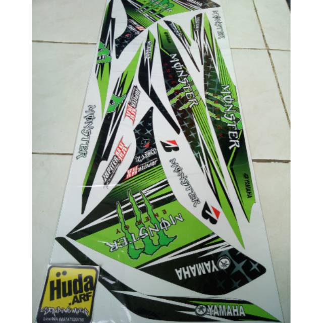 Striping lis sticker variasi yamaha Jupiter mx 135 "monster"