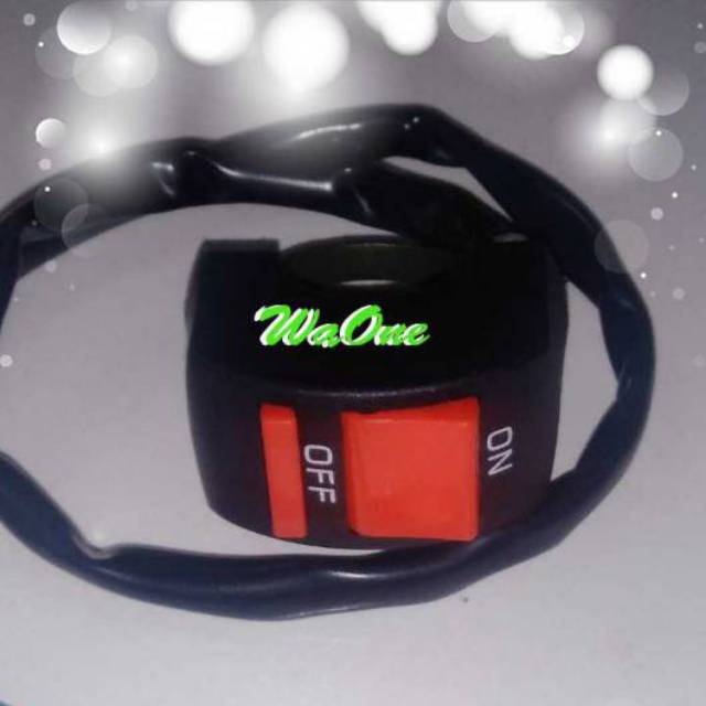 Saklar Jepit Stang Motor + USB Charger LED nyala Setang