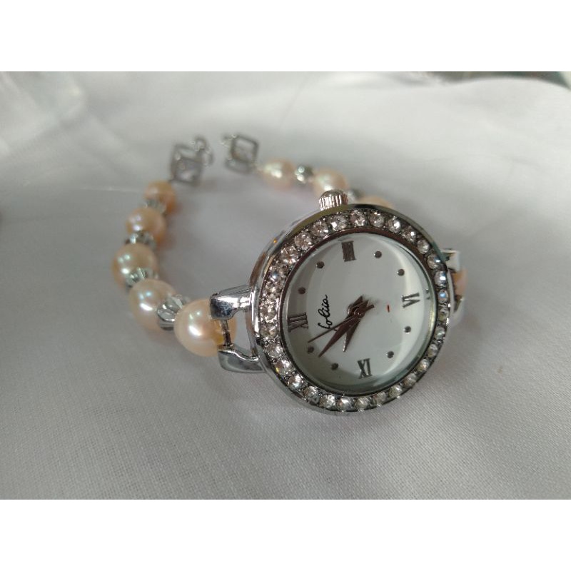 Jam Tangan Mutiara Asli Lombok ( Mutiara Air Tawar Ori)