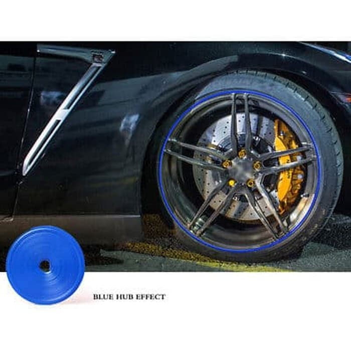 8 Meter Biru Blue Lis Warna Pelindung Velg Mobil Wheel Protector Karet