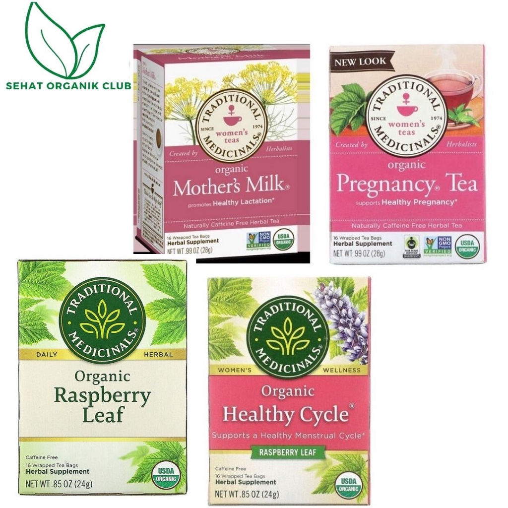 Traditional Medicinals Organic Raspberry Leaf Tea ; Mother's Milk tea with Fennel & Fenugreek 28 gr 