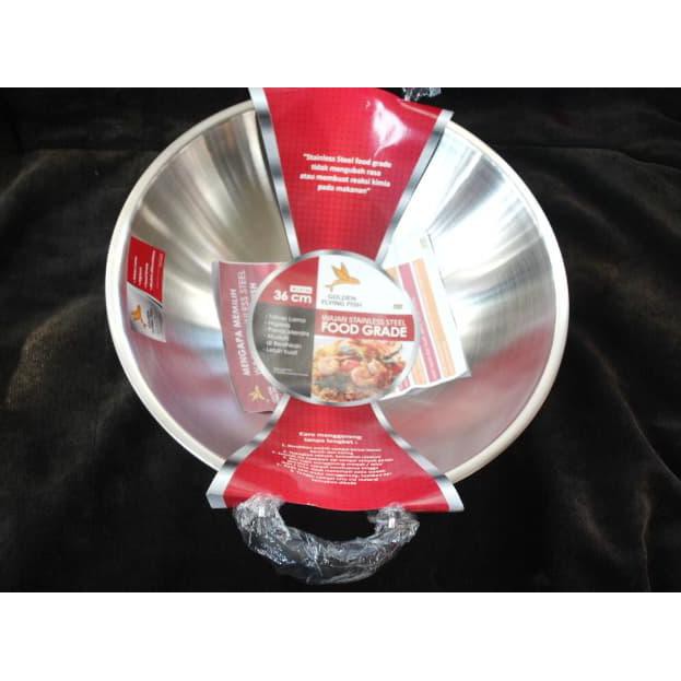 Wajan Stainless Steel Food Grade 36Cm - Golden Flying Fish Wj0136 - Terbaik 