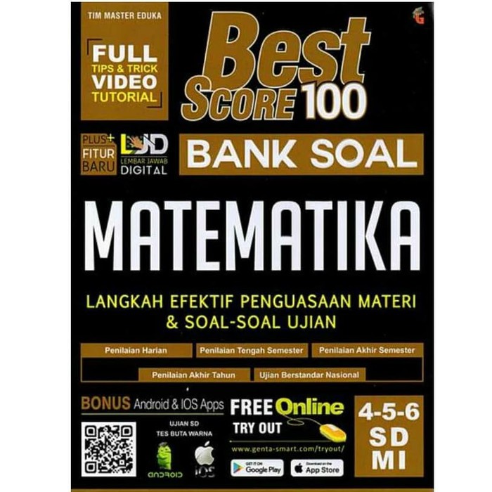 BUKU BEST SCORE 100 BANK SOAL MATEMATIKA SD MI 456