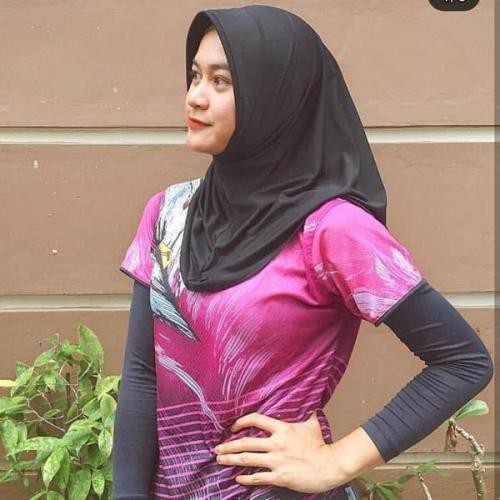 Jilbab instan polos sporty / jilbab olahraga topi