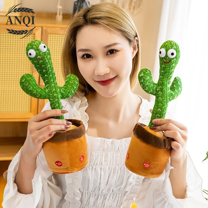 ANQI 1888 Cactus Toy Boneka Pintar Kaktus Dancing Cactus LED ORIGINAL TIKTOK