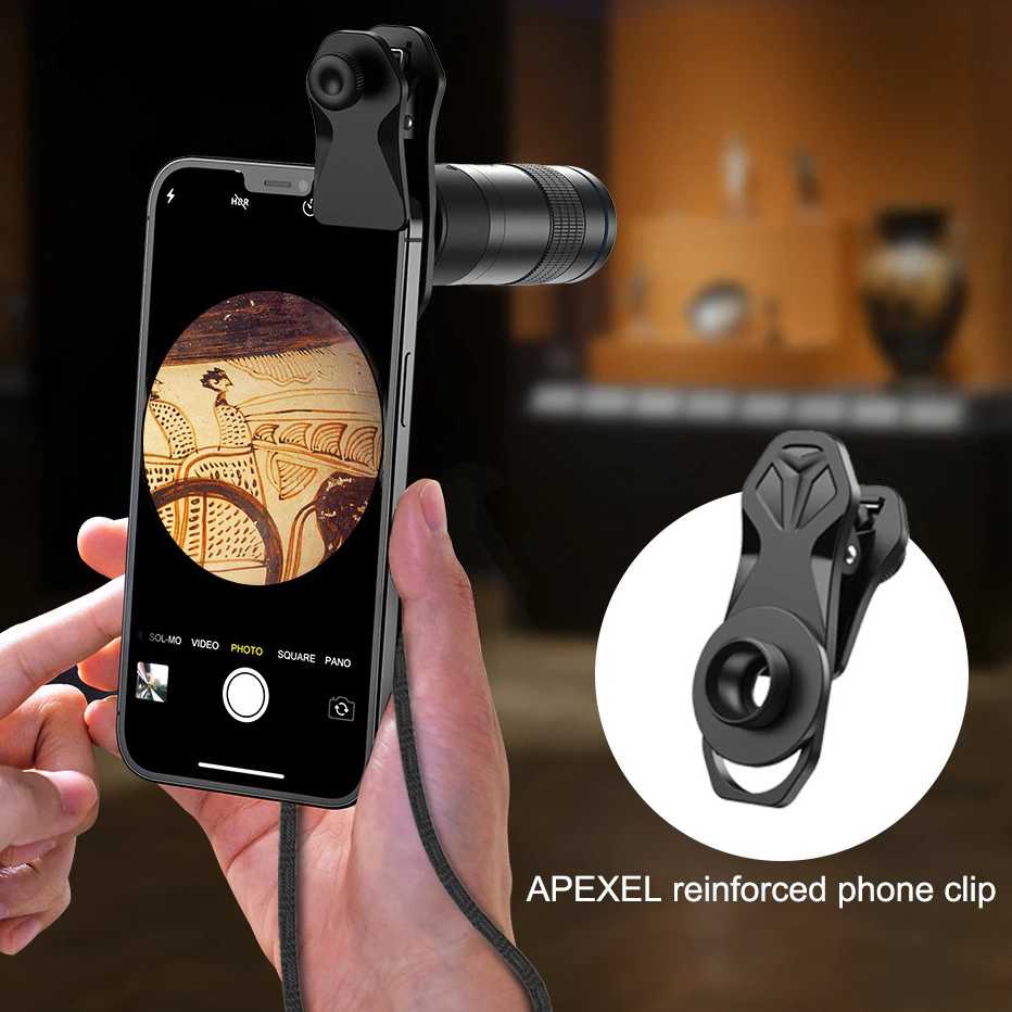 APEXEL Lensa Telephoto 6X20M Monocular untuk Smarpthone - APL-6X20M