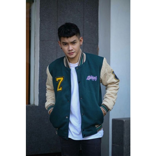 Jaket Bomber Baseball Varsity Tosca Cream Jaket Salviohexia Jaket Salvio hexia Slvhx Jaket Casual